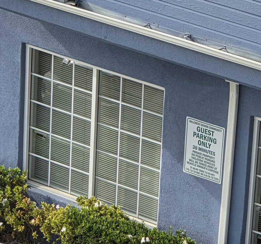 Fresh stucco and grid windows after painting